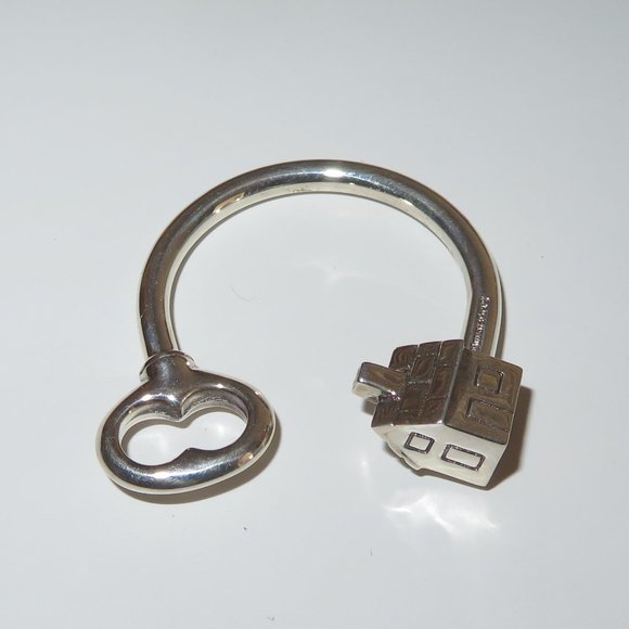 Tiffany's "House And Key" Sterling Silver Keyring - Picture 3 of 17